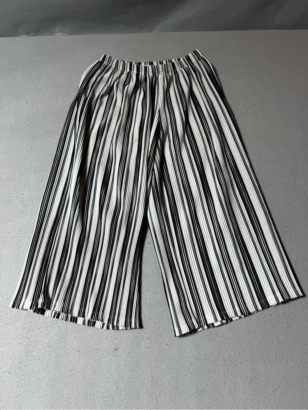 Kensie Girl Black & White Striped Wide-Leg Skirt-Pants